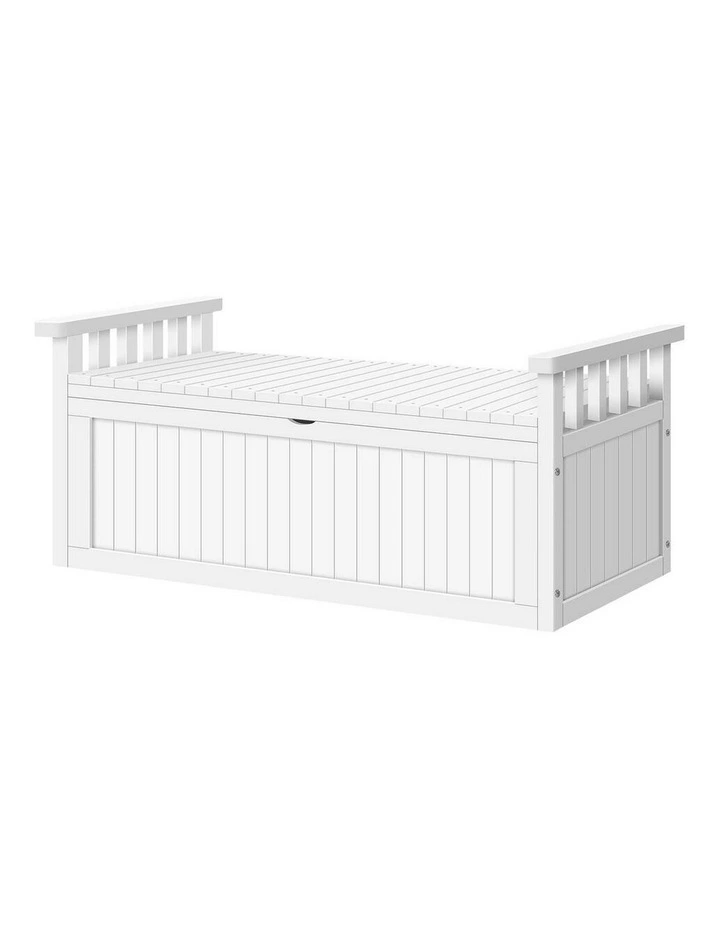 Outdoor Storage Bench in White image 1