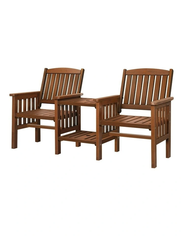 Wooden Garden Bench in Brown image 1