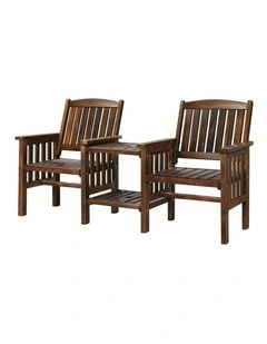 Wooden Garden Bench in Charcoal