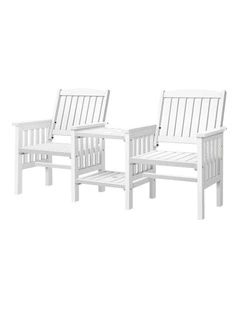 Wooden Garden Bench in White