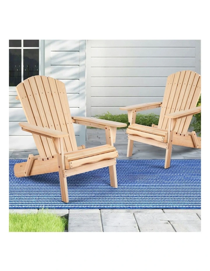 Wooden Adirondack Chair in Brown image 2
