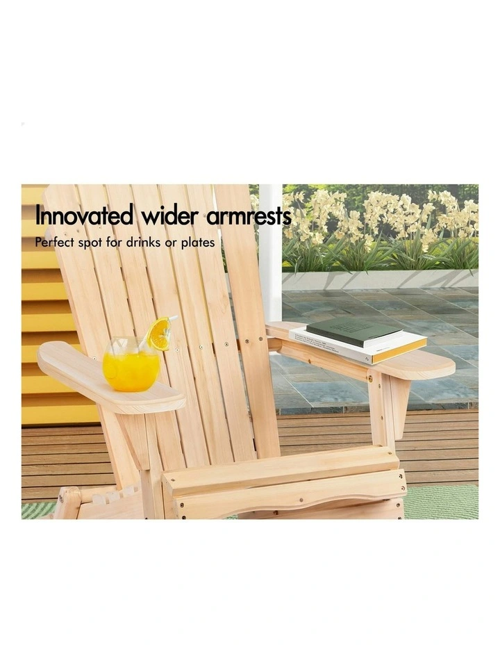 Wooden Adirondack Chair in Brown image 4