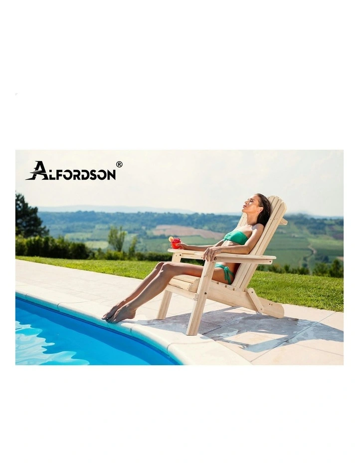 Wooden Adirondack Chair in Brown image 7