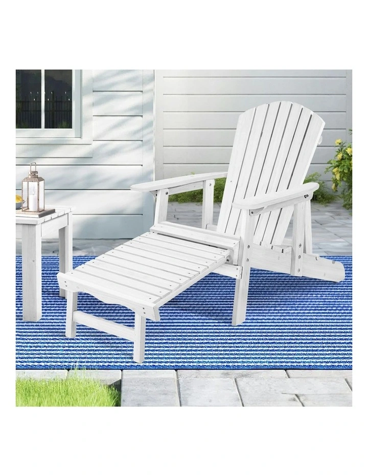 Outdoor Adirondack Chairs 2 Piece in White image 2