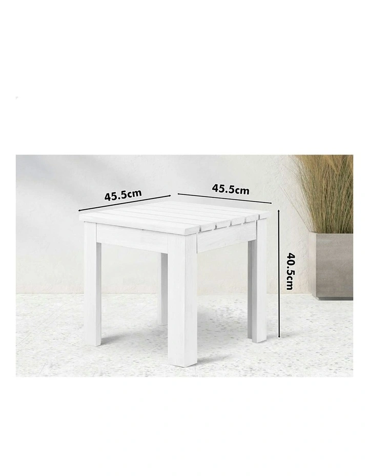 Adirondack Chair And Table Set 2 Piece in White image 7