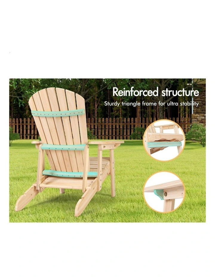 Adirondack Chair And Table Set 2 Piece in Brown image 5