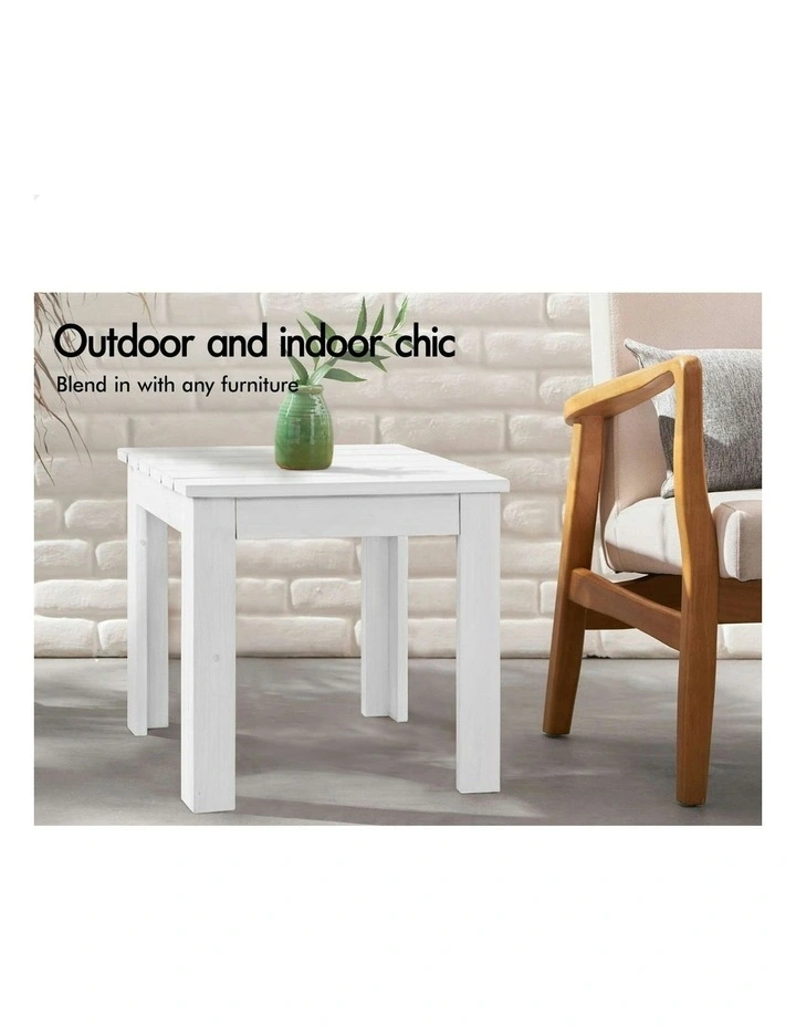 Adirondack Chair And Table Set 2 Piece in White image 4
