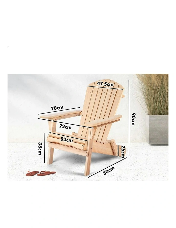 Adirondack Chair And Table Set 2 Piece in Brown image 6