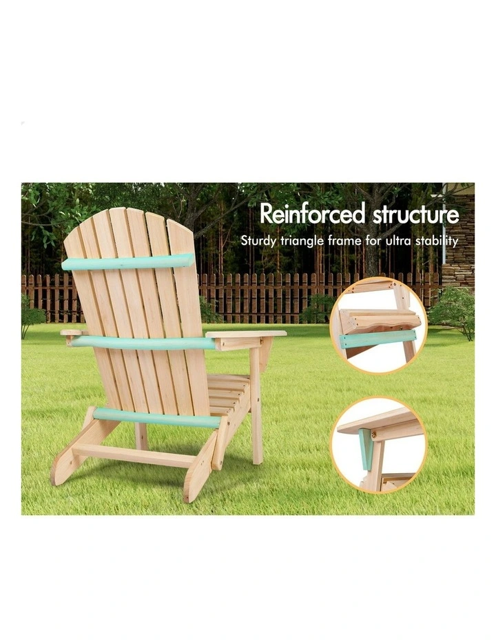 Adirondack Chairs And Table Set 3 Piece in Brown image 5
