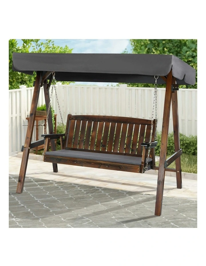 Patio Canopy Swing Chair in Charcoal image 2