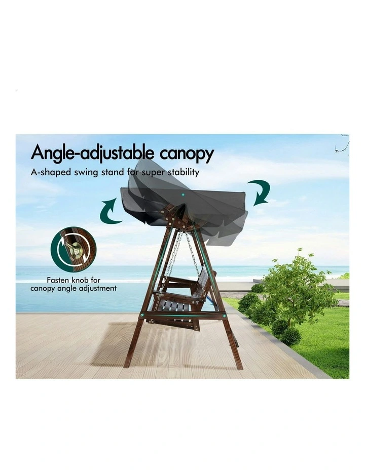Patio Canopy Swing Chair in Charcoal image 4
