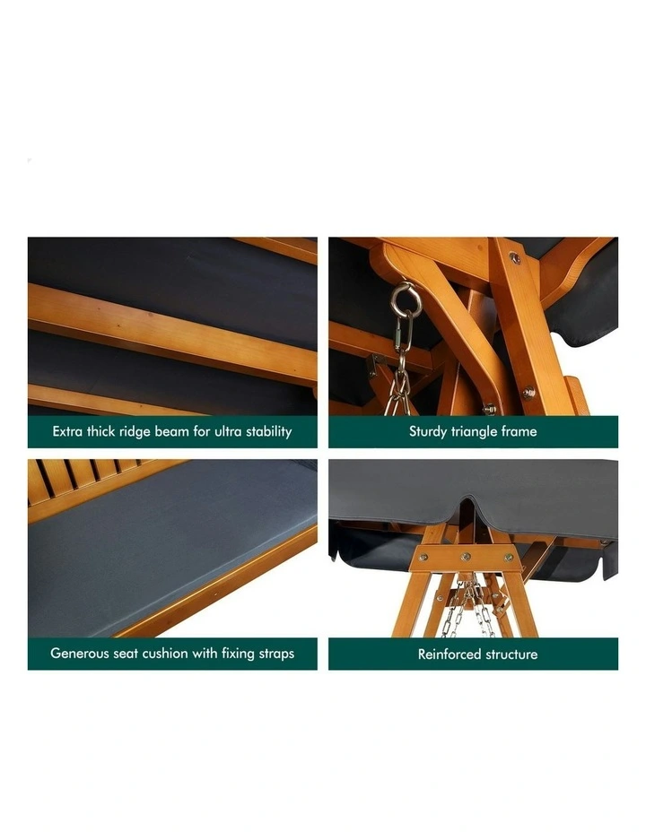 Canopy Swing Chair in Teak image 3