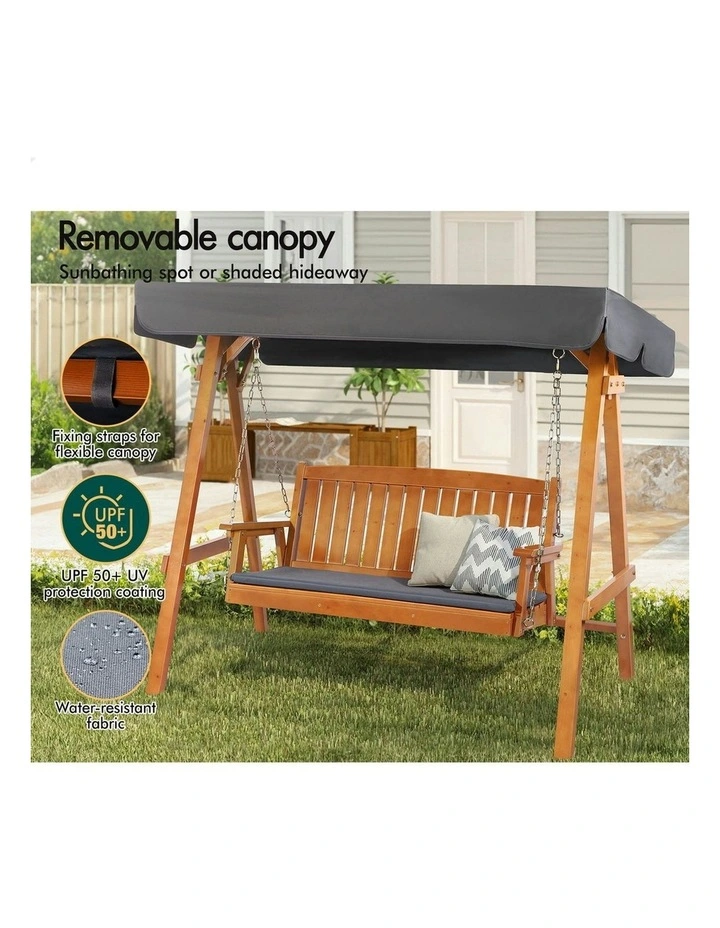 Canopy Swing Chair in Teak image 4