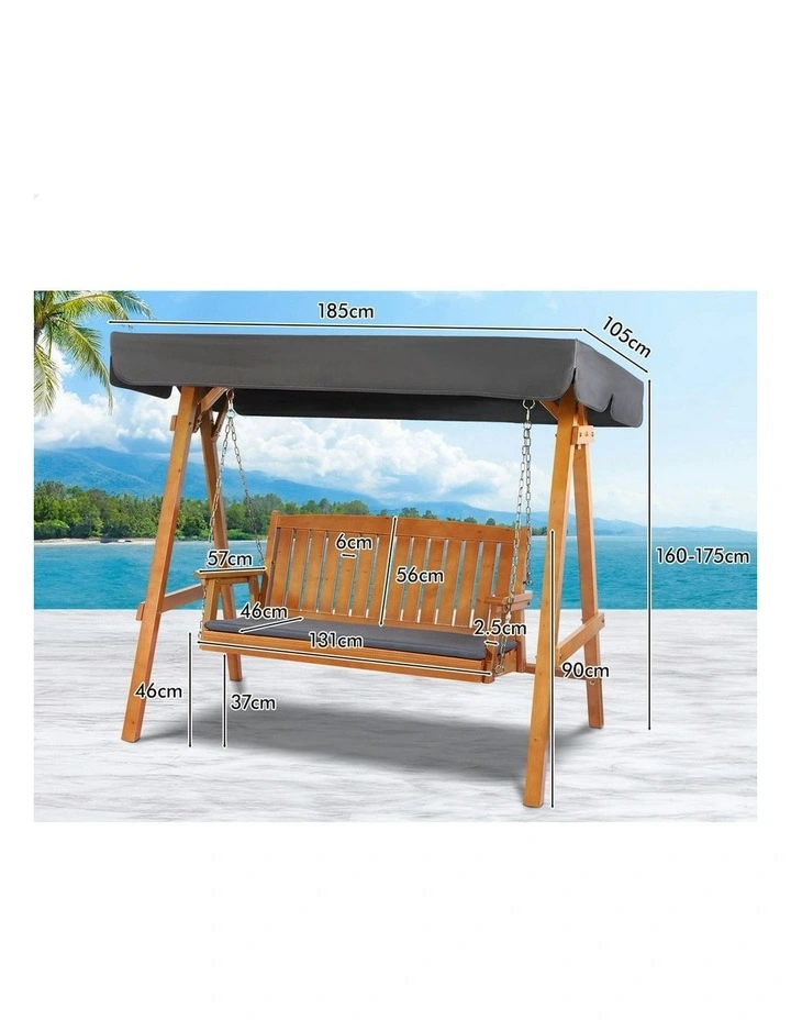 Canopy Swing Chair in Teak image 7