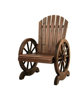 Outdoor Wagon Wheel Chair in Charcoal
