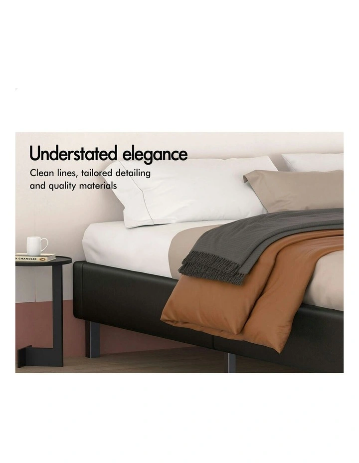 Double Size Mattress Base Foundation Bed Frame in Black image 4