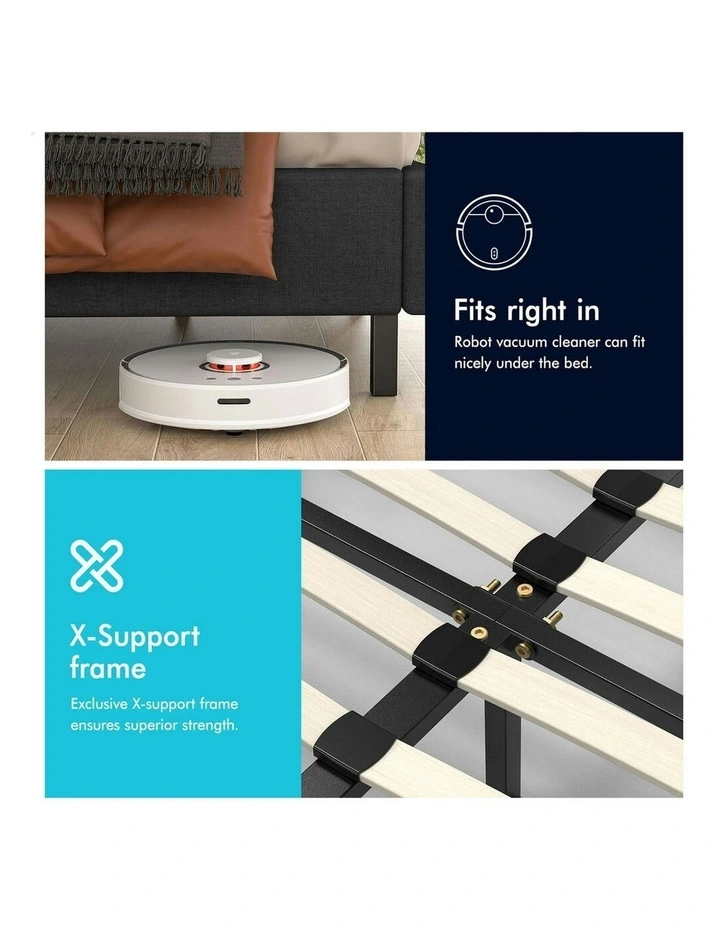 King Size Mattress Base Foundation Bed Frame in Charcoal image 6