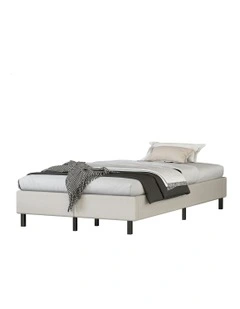 Basel Foundation Bed Frame King Single in Beige Fabric