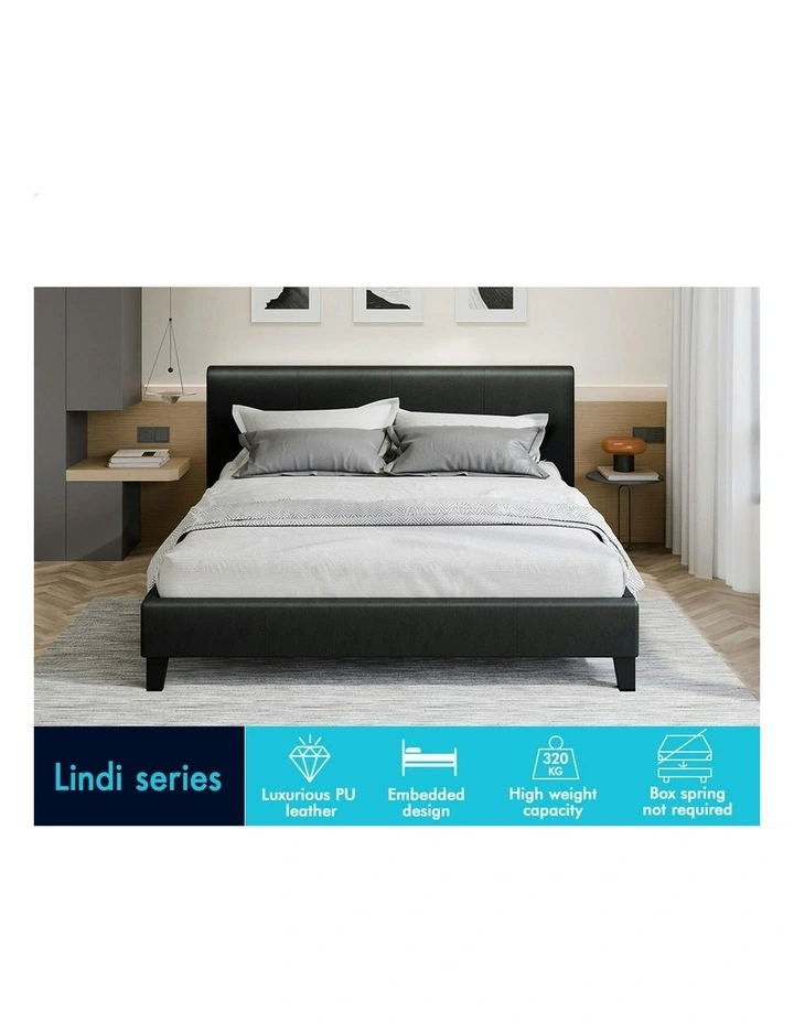 Double Size Wooden Bed Frame in Black image 3