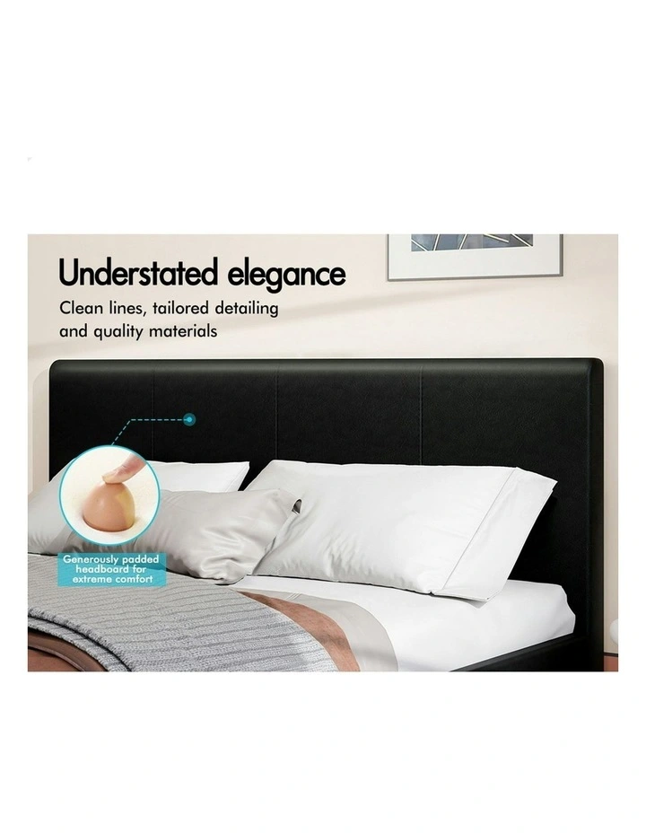 Double Size Wooden Bed Frame in Black image 4