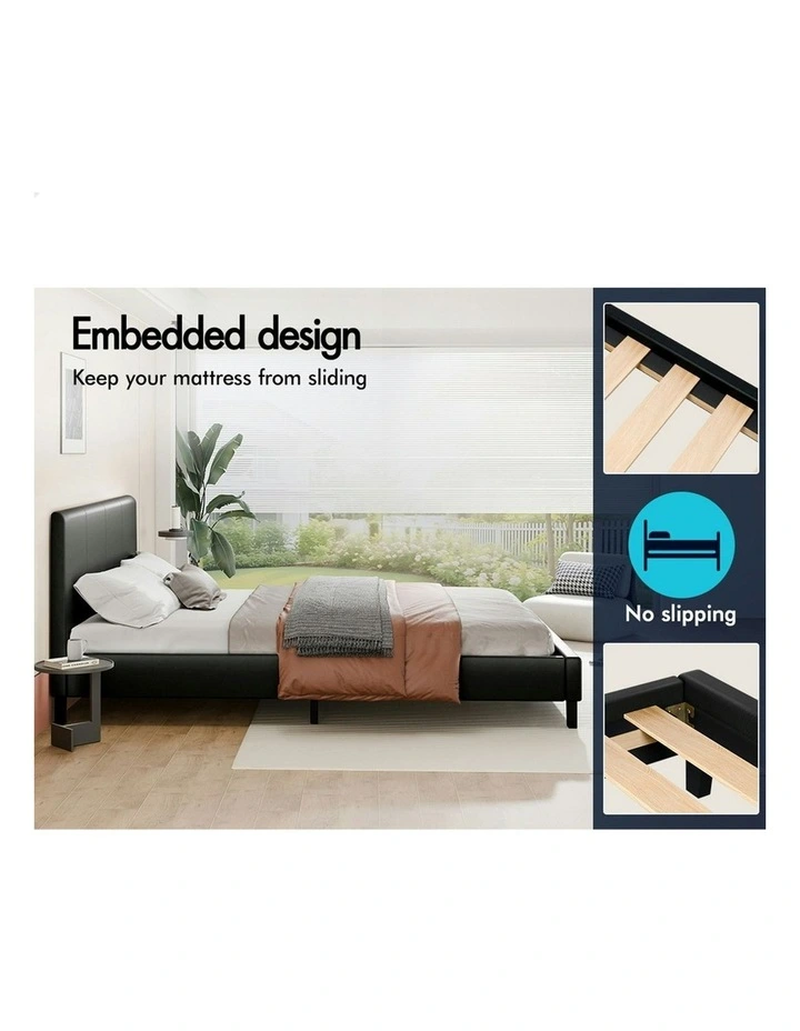 Double Size Wooden Bed Frame in Black image 5