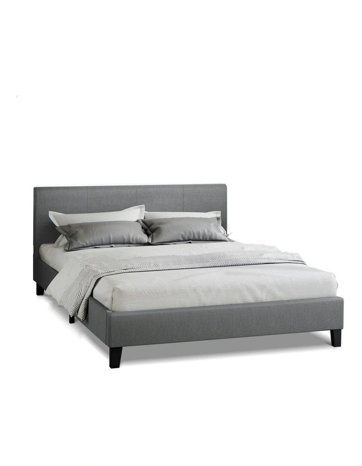 Double Size Wooden Bed Frame in Grey image 1