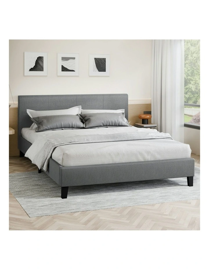 Double Size Wooden Bed Frame in Grey image 2