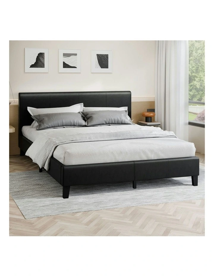 King Size Wooden Bed Frame in Black image 2