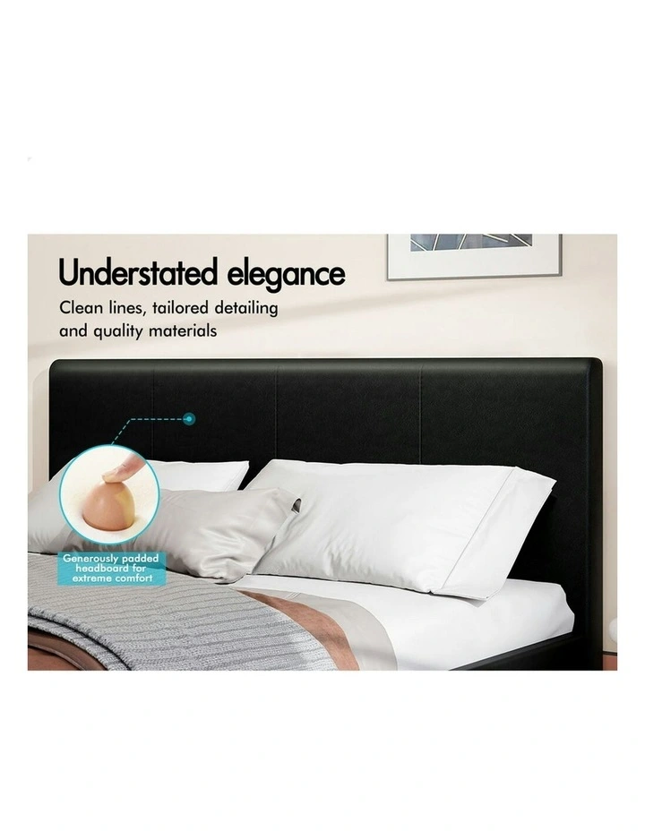 King Size Wooden Bed Frame in Black image 4