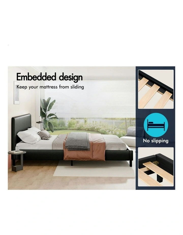 King Size Wooden Bed Frame in Black image 5