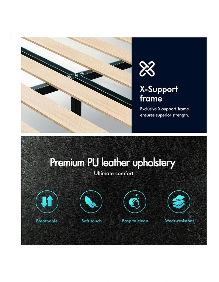 King Size Wooden Bed Frame in Black image 7