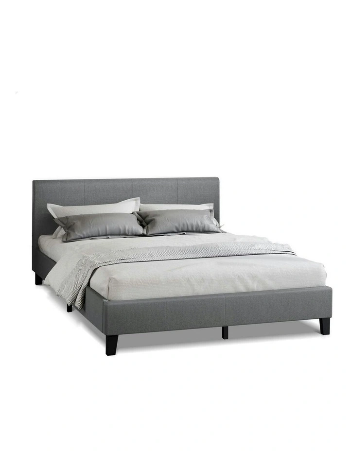 King Size Wooden Bed Frame in Grey image 1