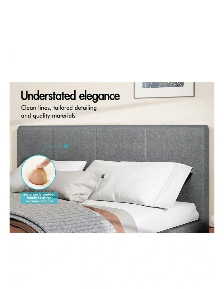 King Size Wooden Bed Frame in Grey image 4