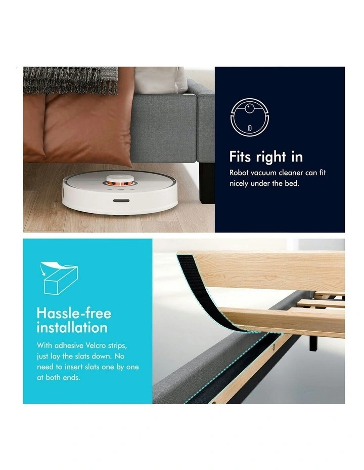 King Size Wooden Bed Frame in Grey image 6