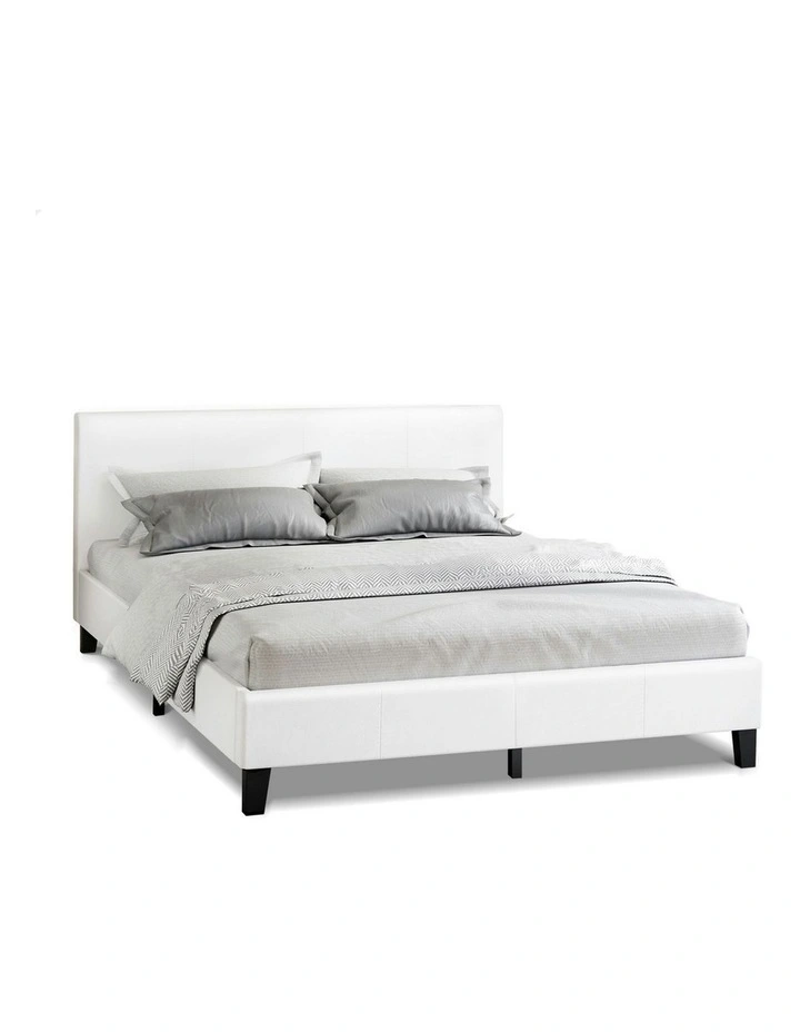 King Size Wooden Bed Frame in White image 1