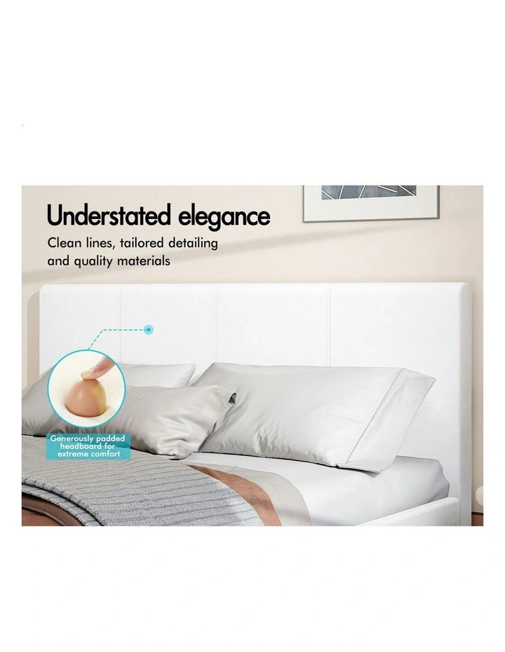 King Size Wooden Bed Frame in White image 4