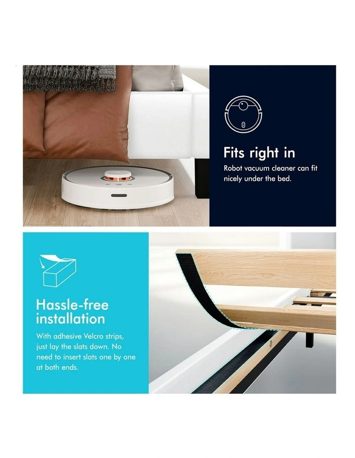 King Size Wooden Bed Frame in White image 6