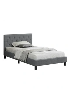 Wooden Platform Base Bed Frame King Single in Grey