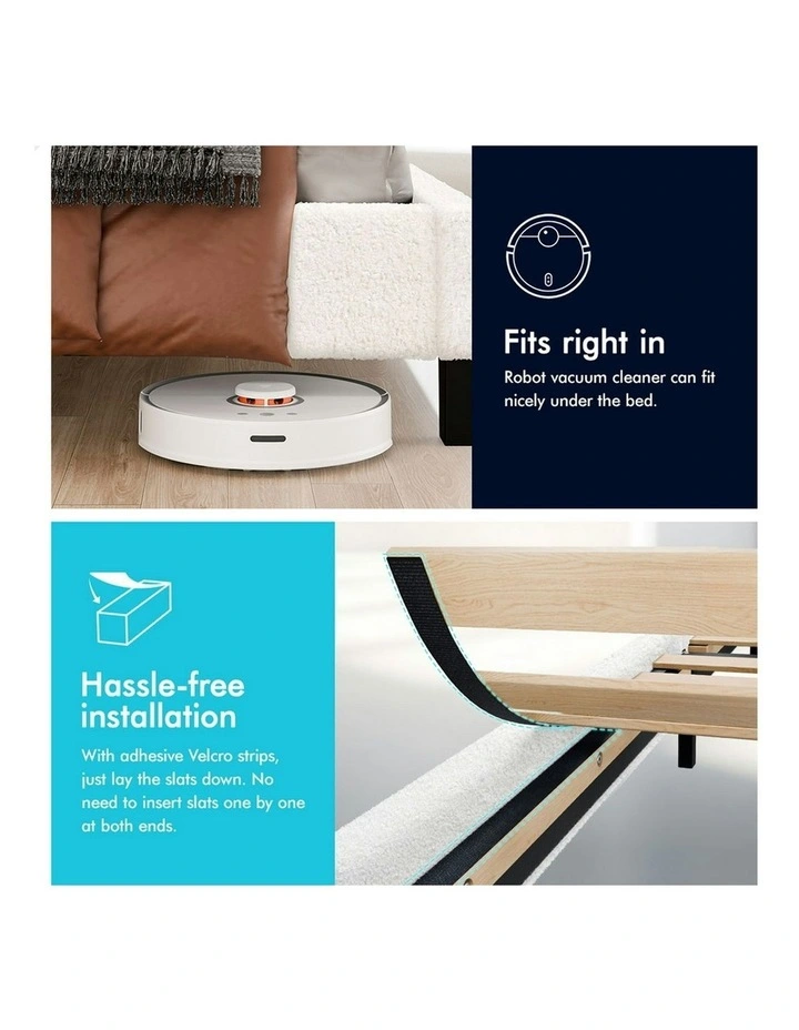 King Single Wooden Bed Frame in White image 6