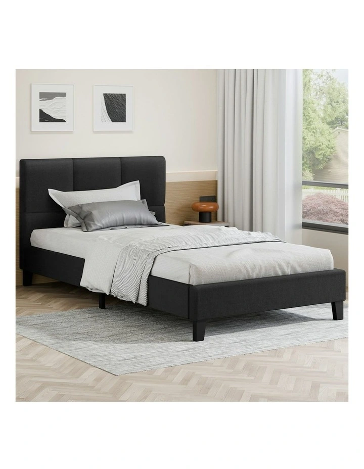 King Single Wooden Bed Frame in Charcoal image 2