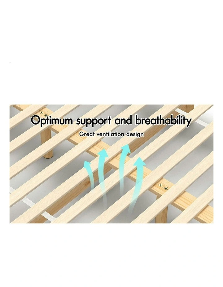 Wooden Timber Double Size Mattress Bed Frame in Oak image 7