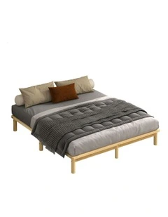 Wooden Timber King Size Mattress Bed Frame in Oak