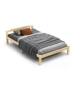 Single Size Wooden Base Bed Frame in Brown