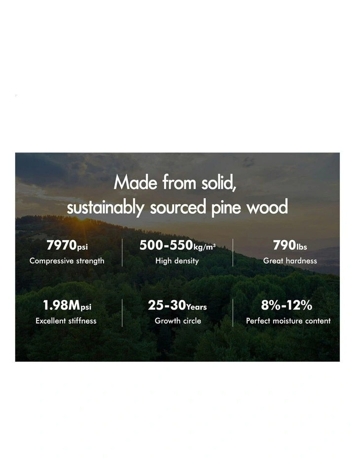 Wooden Queen Size Solid Pine Timber Base Bed Frame in White image 6