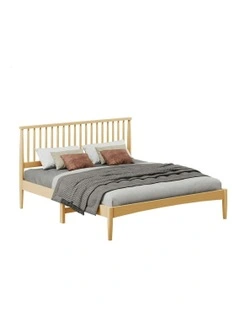 Wooden King Size Timber Base Foundation Bed Frame in Oak