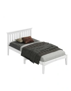 Wooden Timber King Single Mattress Base Platform Bed Frame in White