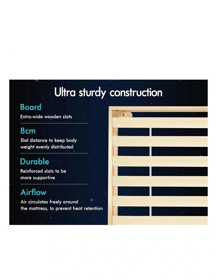 Mattress Platform Wooden Single Bed Frame in Brown image 7