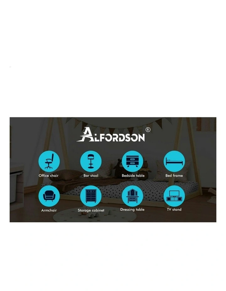 Wooden Single Timber Teepee House Base Bed Frame in Oak image 3