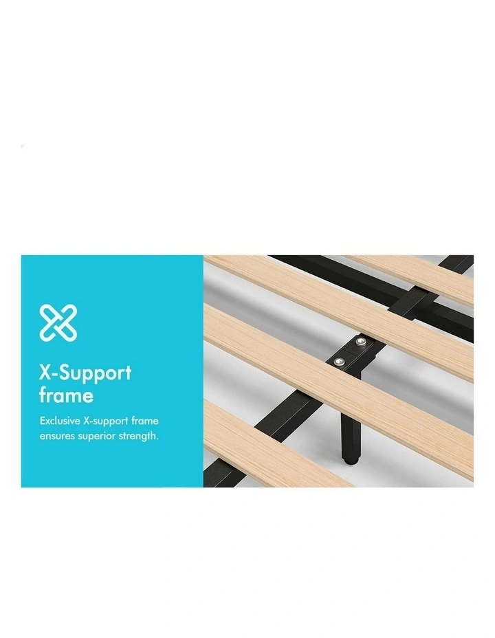 King Single Bed Frame in White Leather image 6