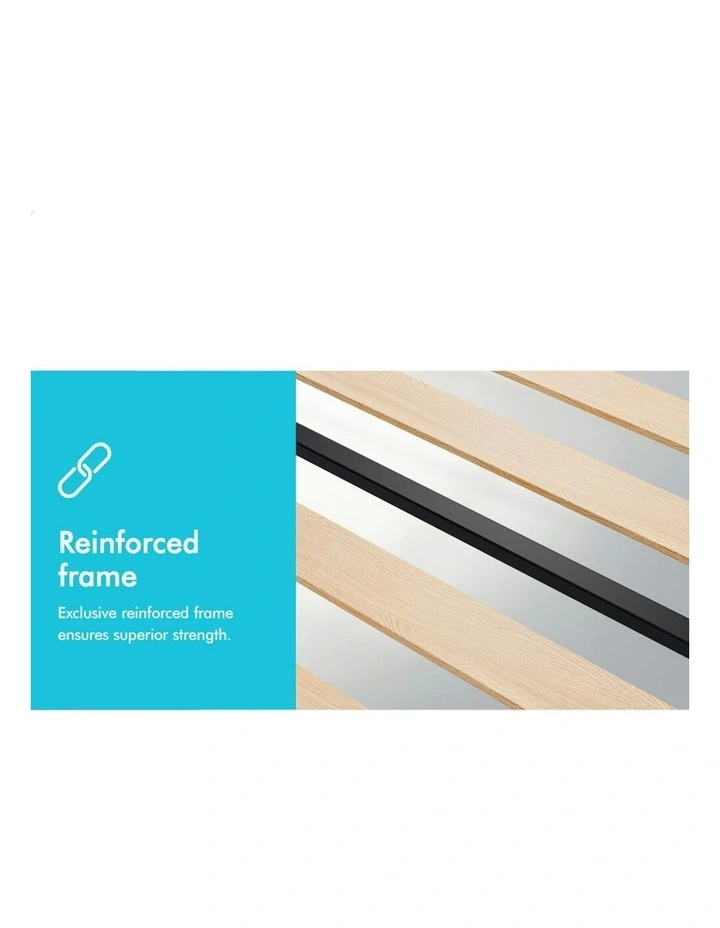 Single Size Bed Frame in Black Leather image 7